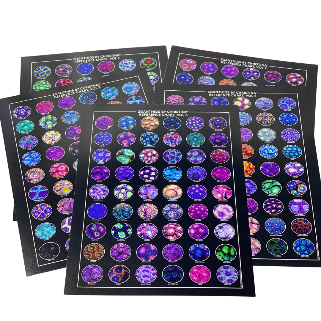 Zoanthid Coral Reference Quick Guide Vol. 1–5 – Standard 8.5x11 Edition